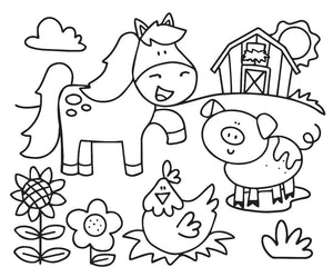 Coloring Glass - Farm animals
