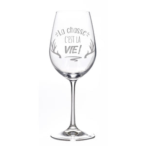 Wine Glass - La chasse c'est la vie
