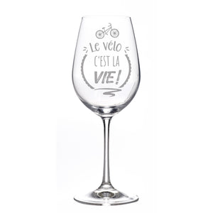 Wine Glass - Le vélo c'est la vie