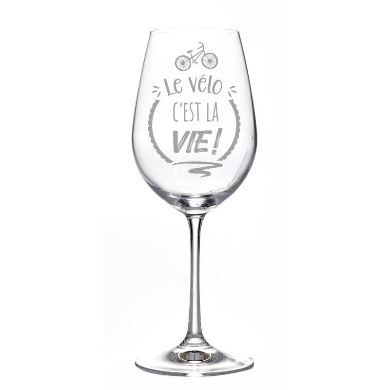 Wine Glass - Le vélo c'est la vie