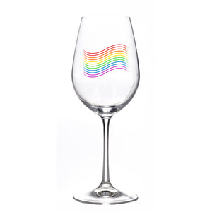 Wine Glass - Rainbow Flag