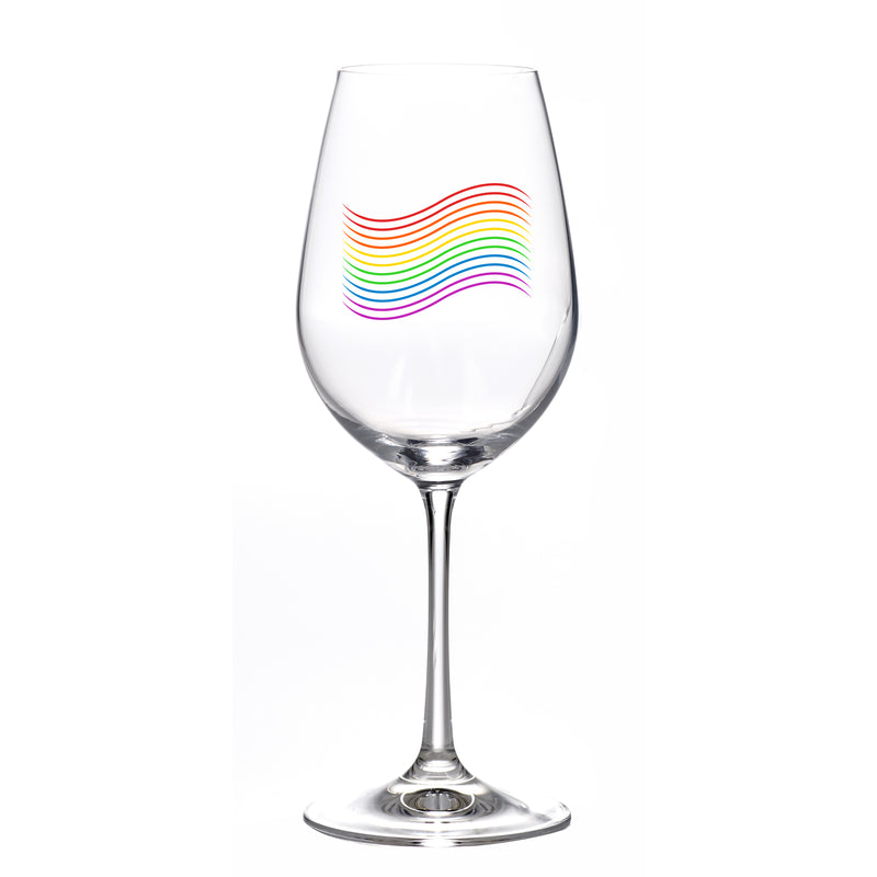 Wine Glass - Rainbow Flag