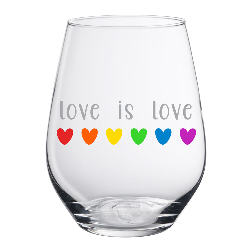Stemless Glass - love is love
