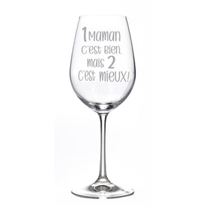 Wine Glass - 1 maman c'est bien, mais 2 c'est mieux