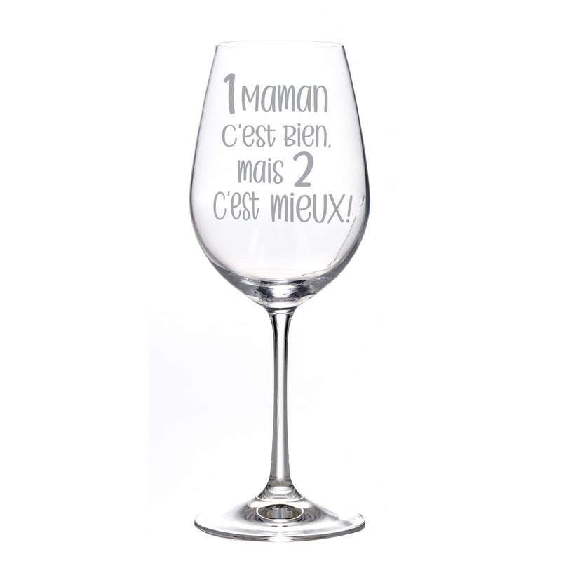 Wine Glass - 1 maman c'est bien, mais 2 c'est mieux