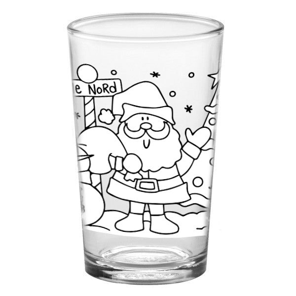 Coloring Glass - Santa Claus