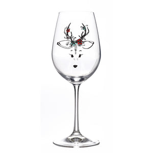 Wine Glass - Deer