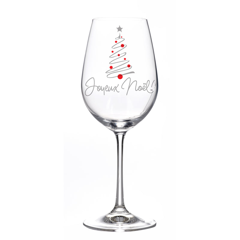 Wine Glass - Joyeux Noël!
