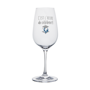 Wine Glass - C'est l'heure de célébrer! (graduation)