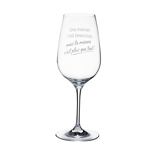 Wine Glass - Une maman c'est beaucoup, mais la mienne c'est plus que tout!