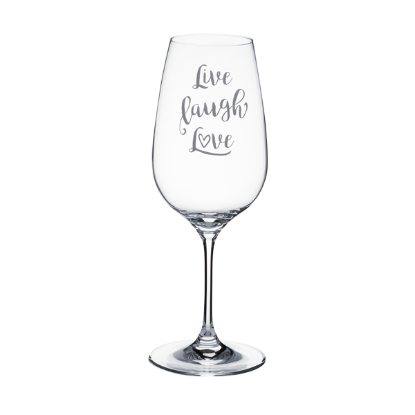 Wine Glass - Live, Laugh, Love