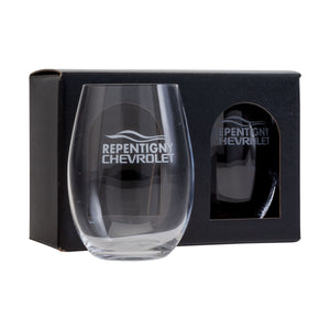 Corporate gift - 2 stemless glasses