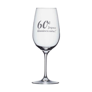 Wine Glass - 60e Joyeux Anniversaire!