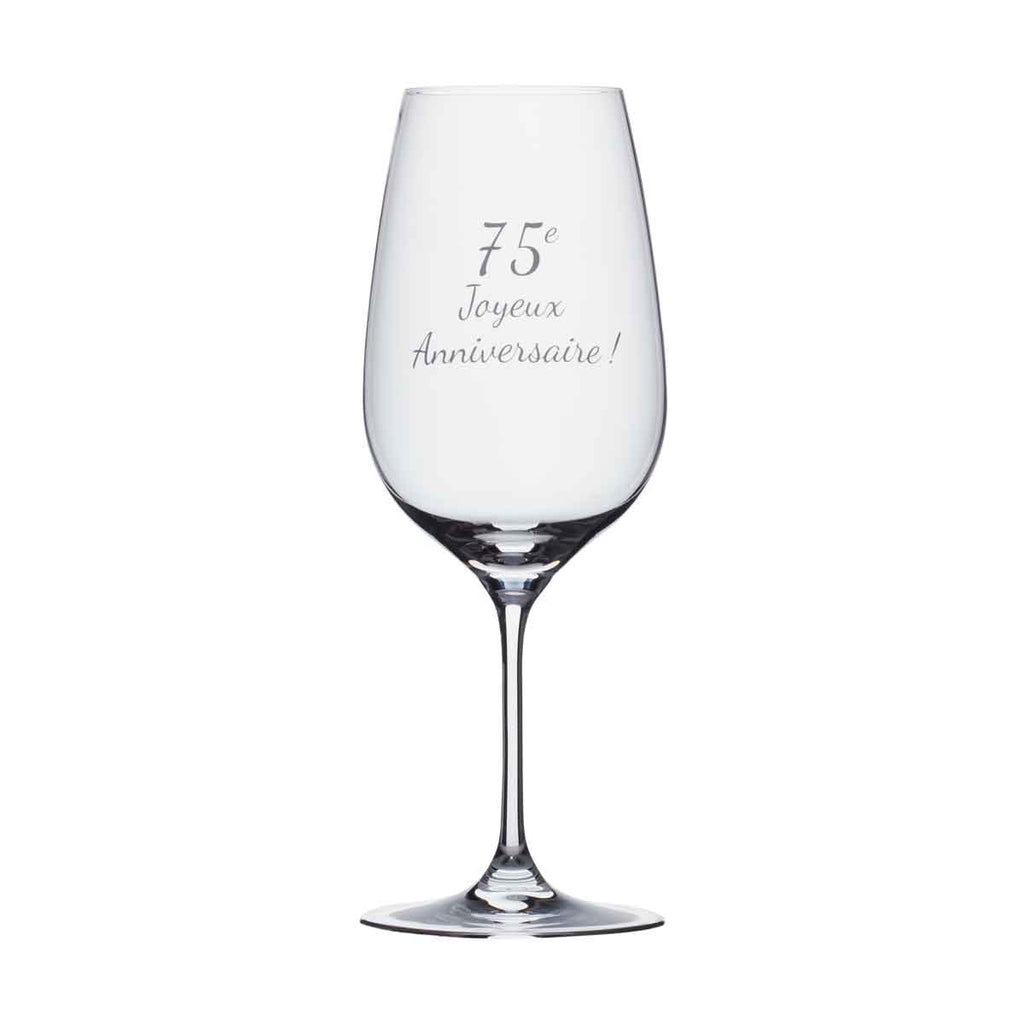 Wine Glass - 75e Joyeux Anniversaire!