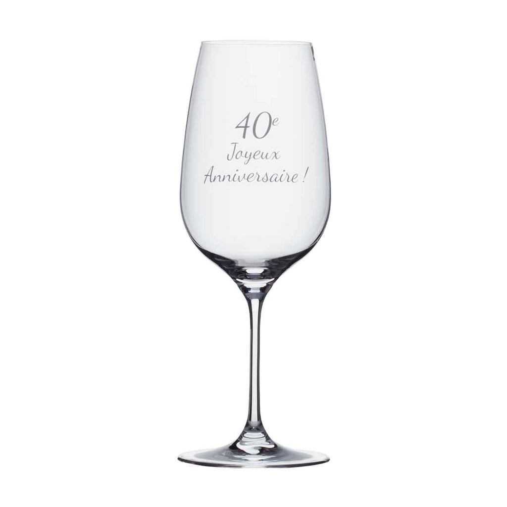 Wine Glass - 40e Joyeux Anniversaire!