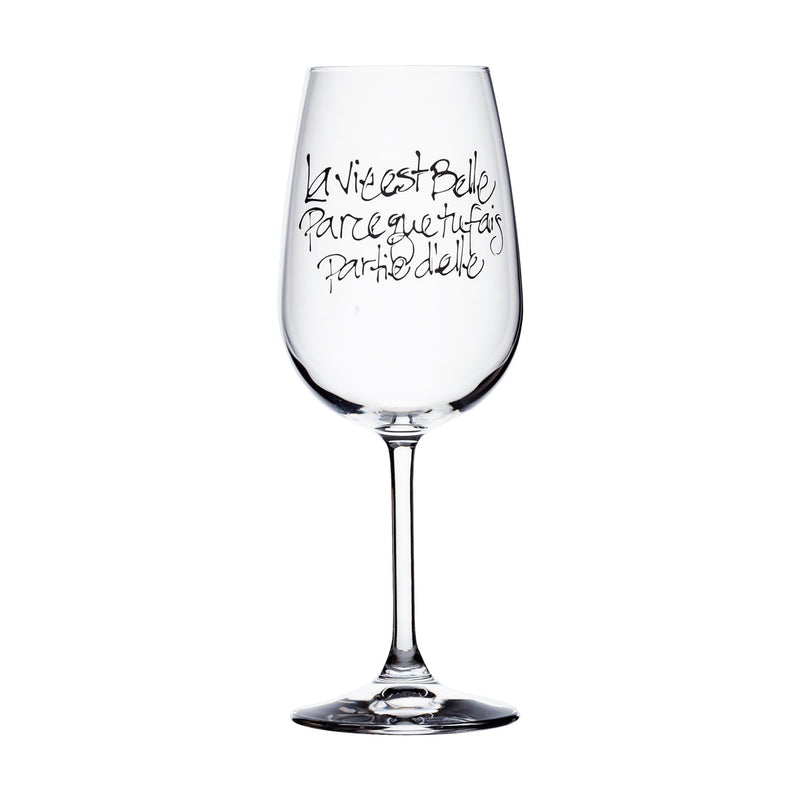Wine Glass - Girl with turquoise dress