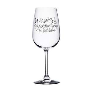 Wine Glass - Girl with white dress